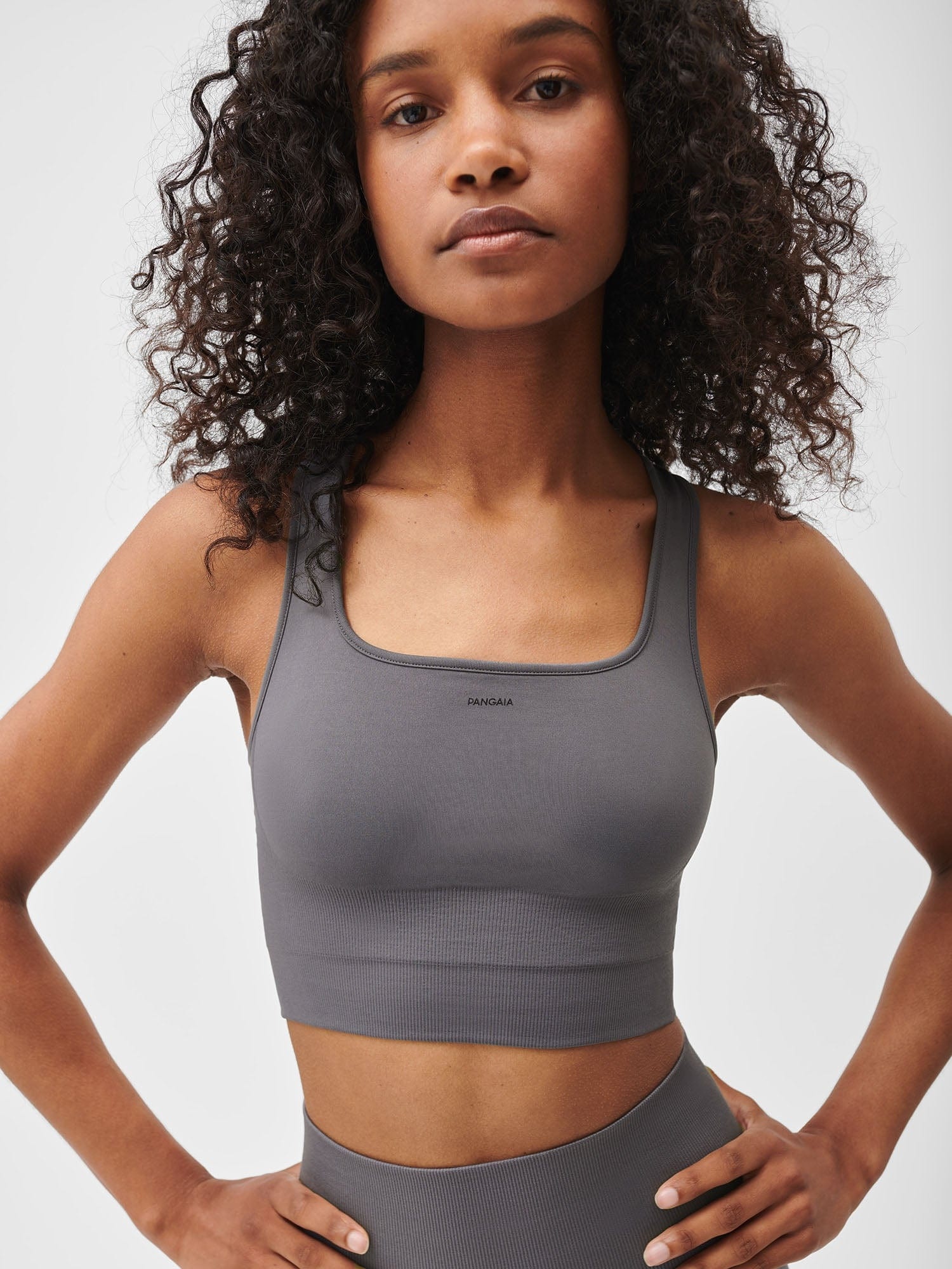 Women's Plant-Stretch Compressive Sports Bra - Volcanic Grey - 4