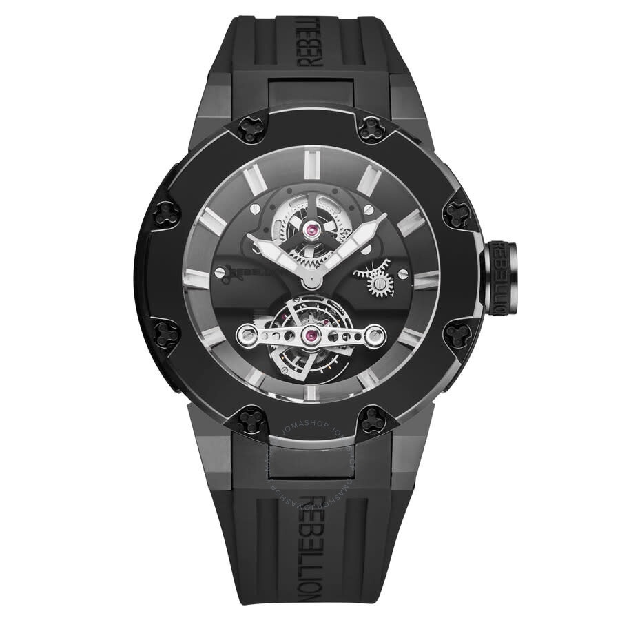 Rebellion - Rebellion Predator Tourbillon Hand Wind Black Dial Men's Watch RB.PR.TOU.TB.BKG - 1