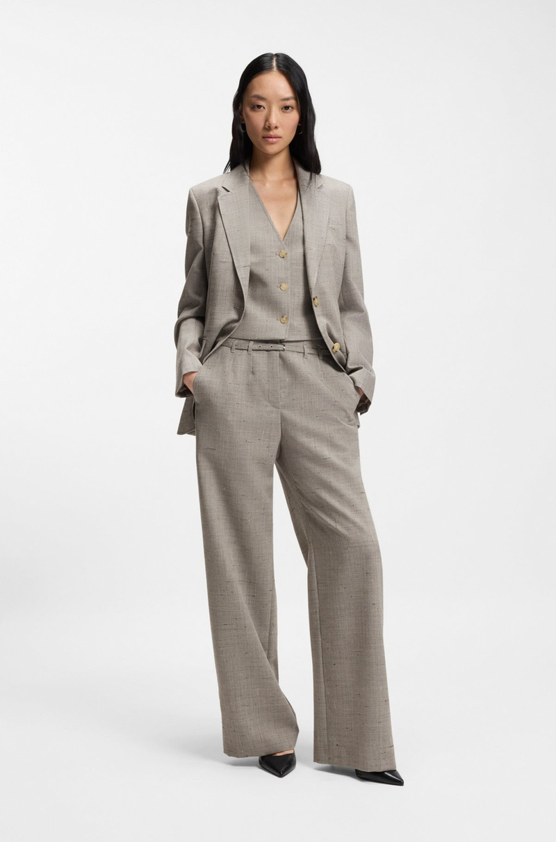 BOSS REGULAR-FIT TROUSERS IN A WOOL BLEND outlook
