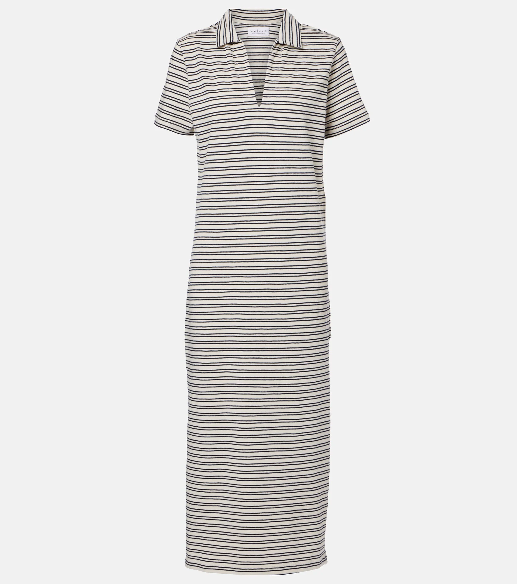 Corin striped cotton midi dress - 1