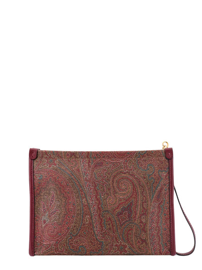 Etro Coated canvas clutch with Paisley motif outlook