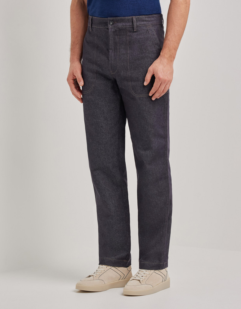 BLUE FATIGUES IN STRETCH DENIM 3