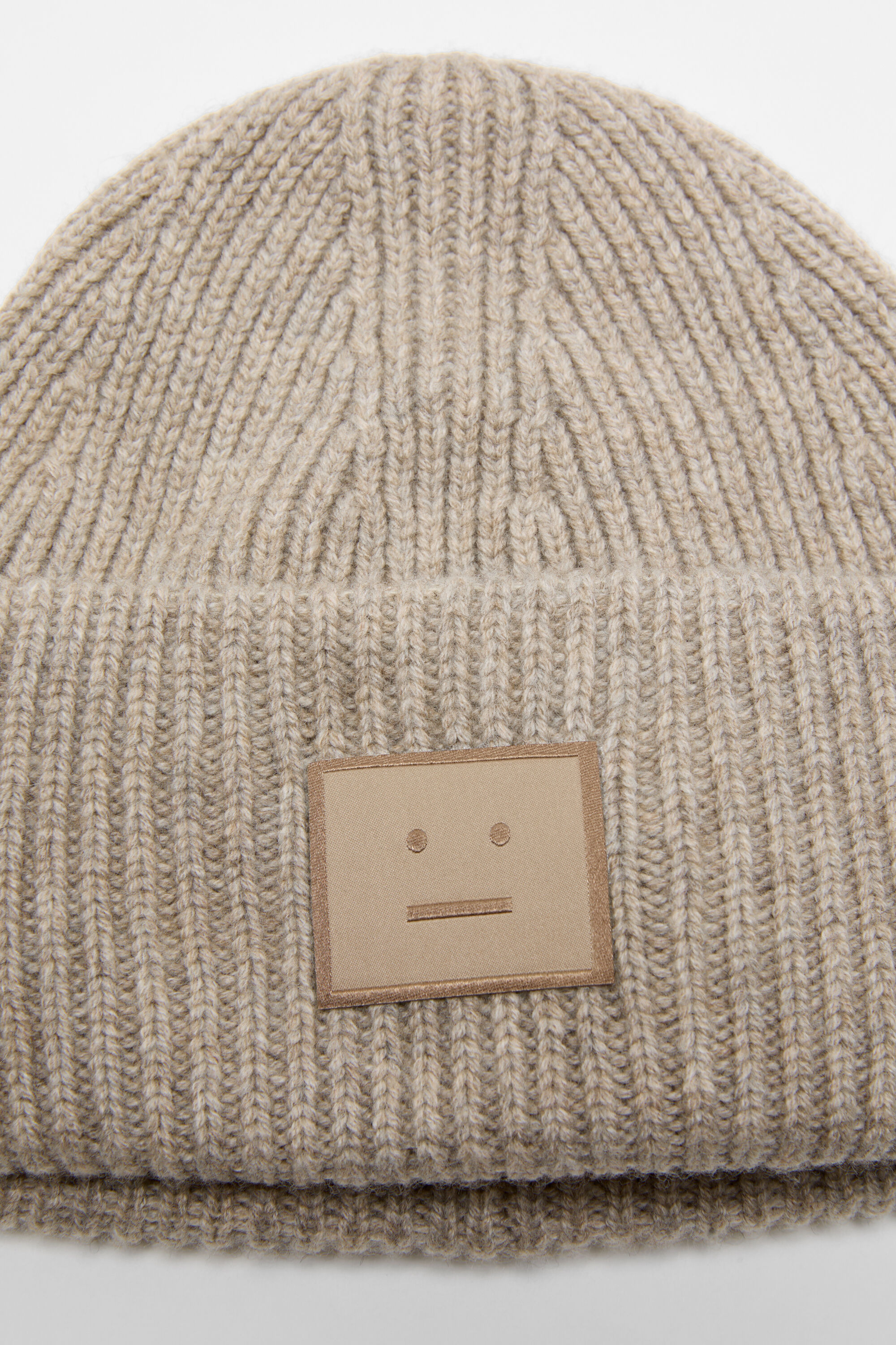 Large face logo beanie - Yak - Greige melange - 2