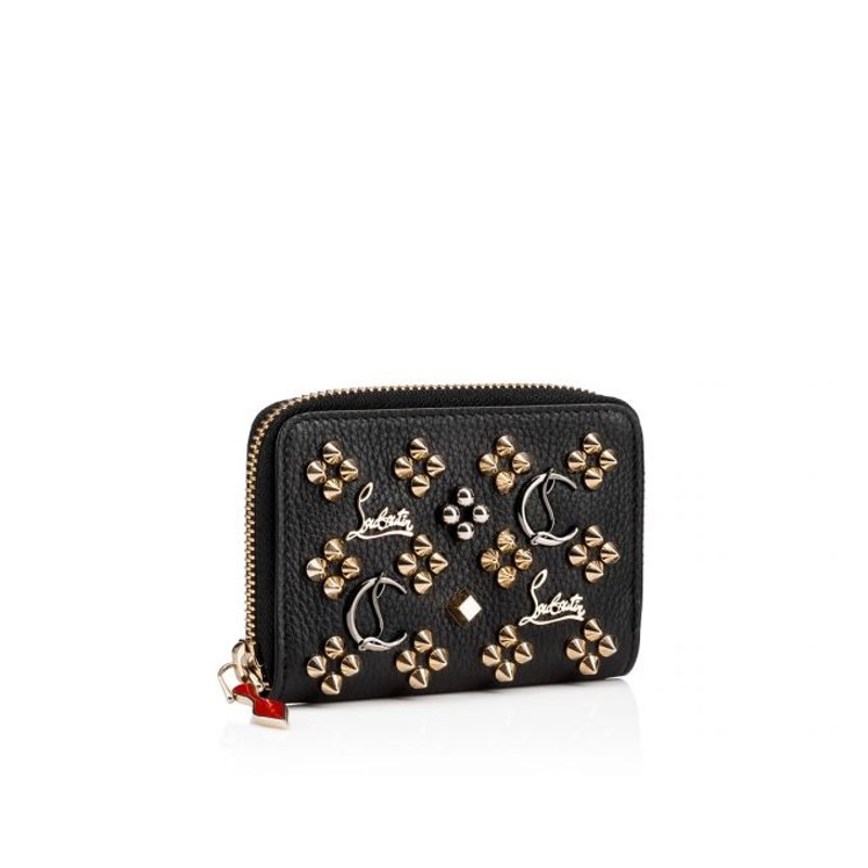 Christian Louboutin Panettone Coin Purse Woman BLACK/MULTIMETAL outlook