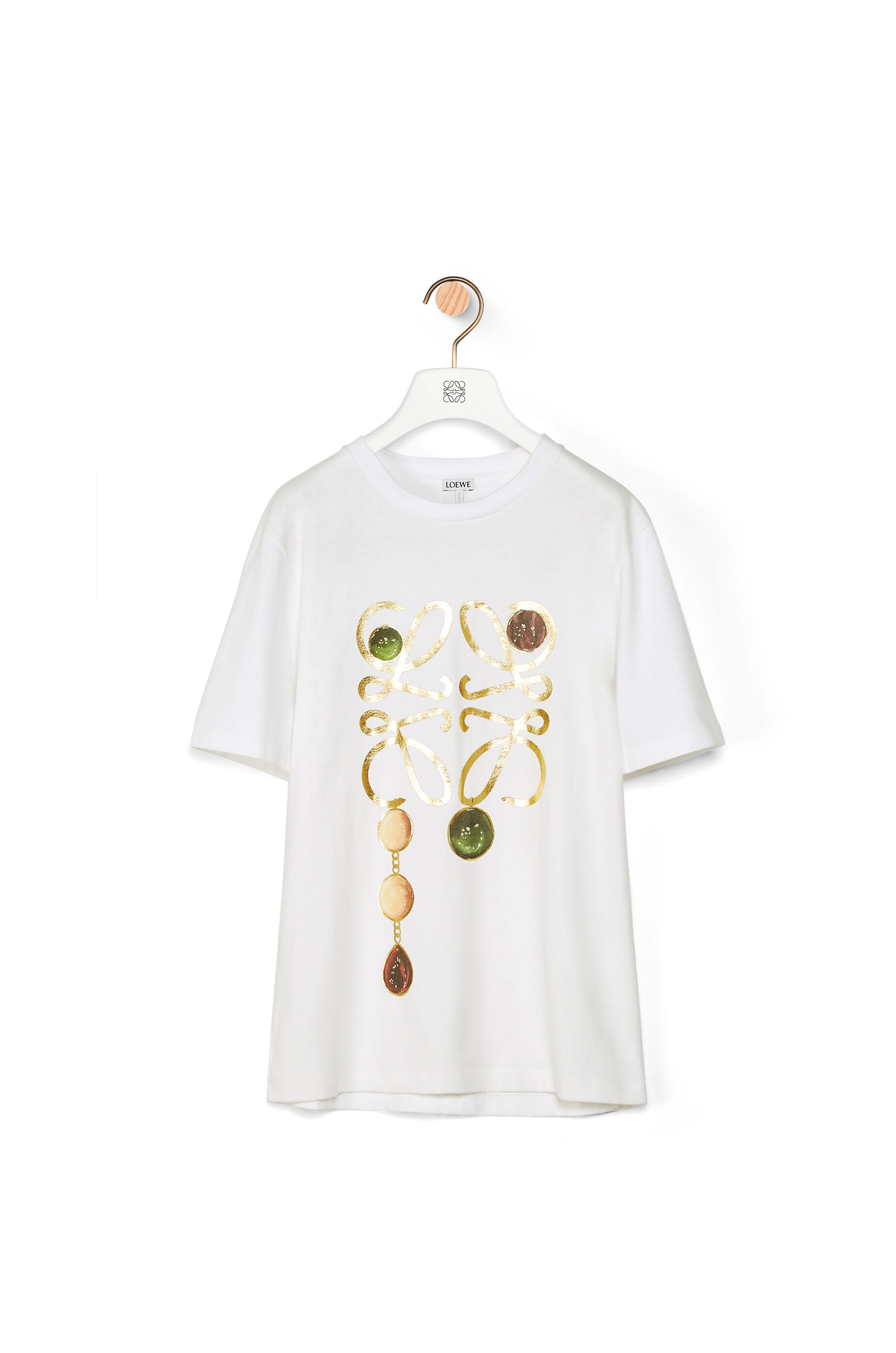 Anagram brooch print T-shirt in cotton - 1