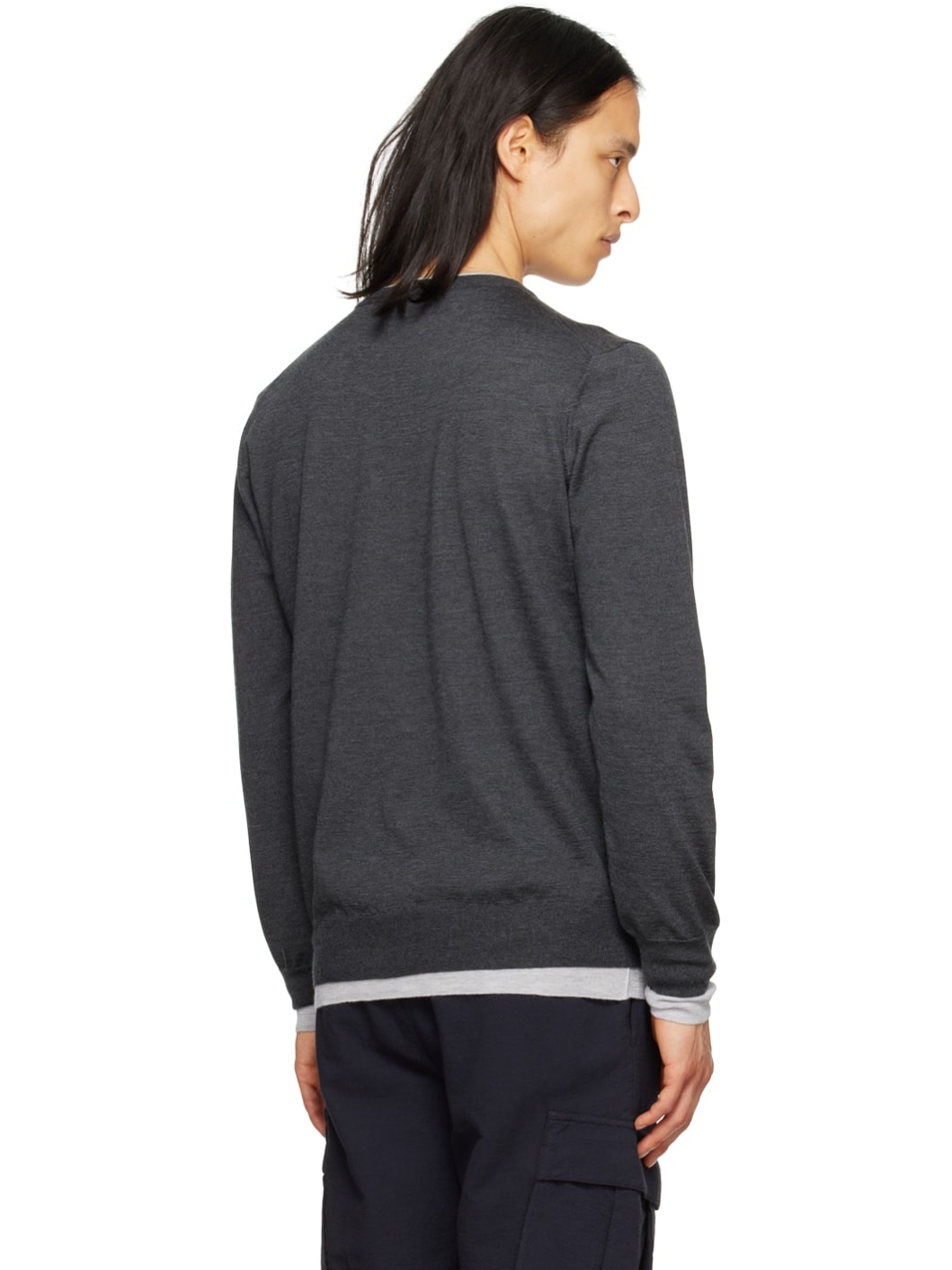 Gray Wells Reversible Sweater - 3