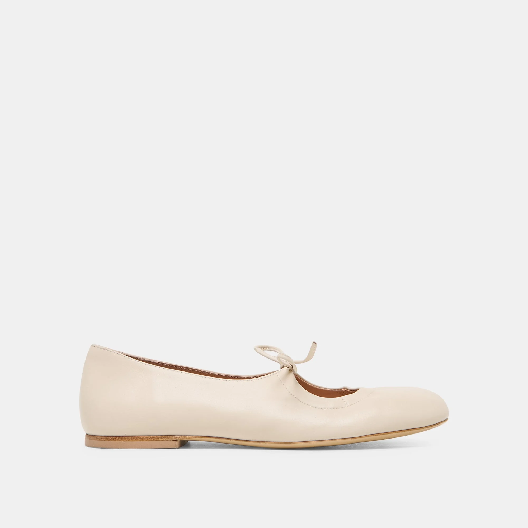 PAZEY BALLET FLATS BONE LEATHER - 1