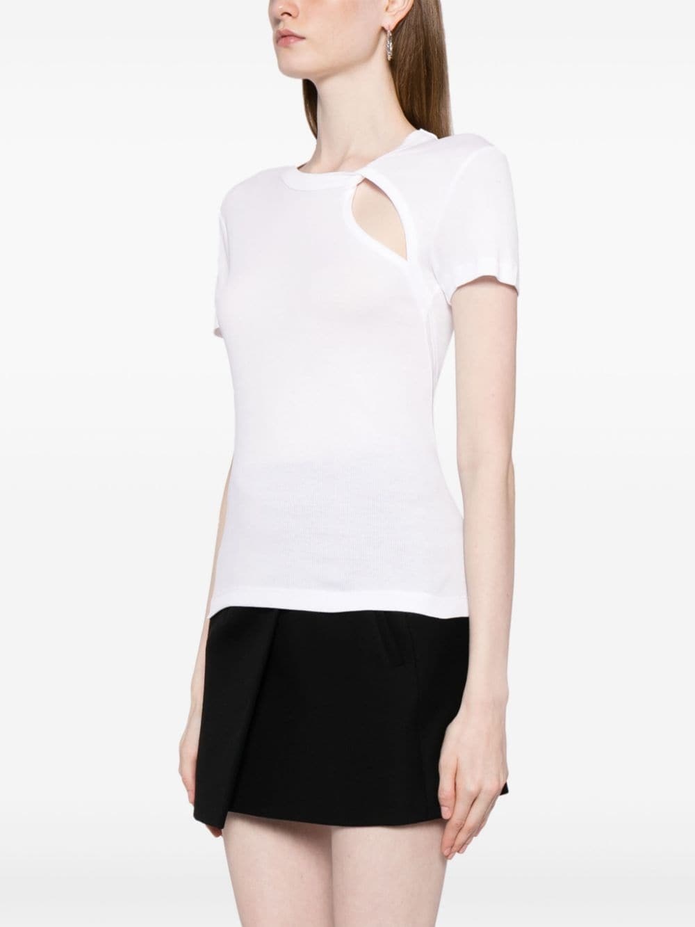 asymmetric short-sleeve top - 3