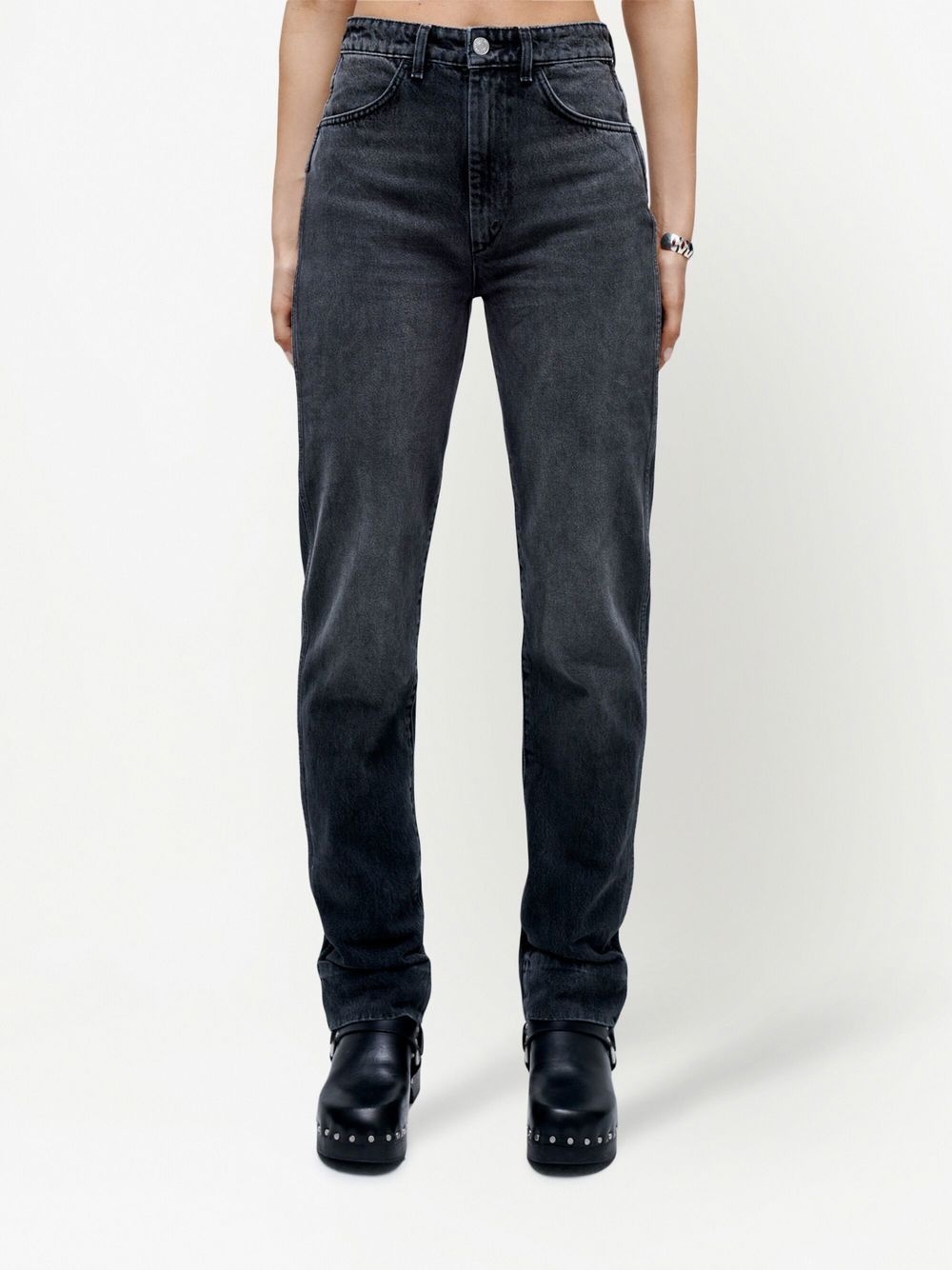 70s high-waisted straight-leg jeans - 3