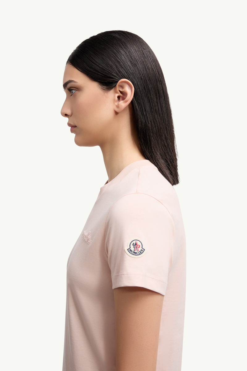 Beaded Logo Cotton T-Shirt 4