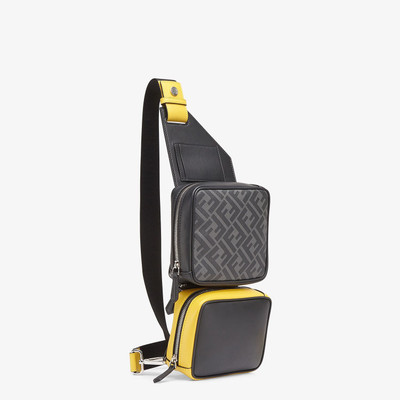 FENDI Black leather backpack outlook