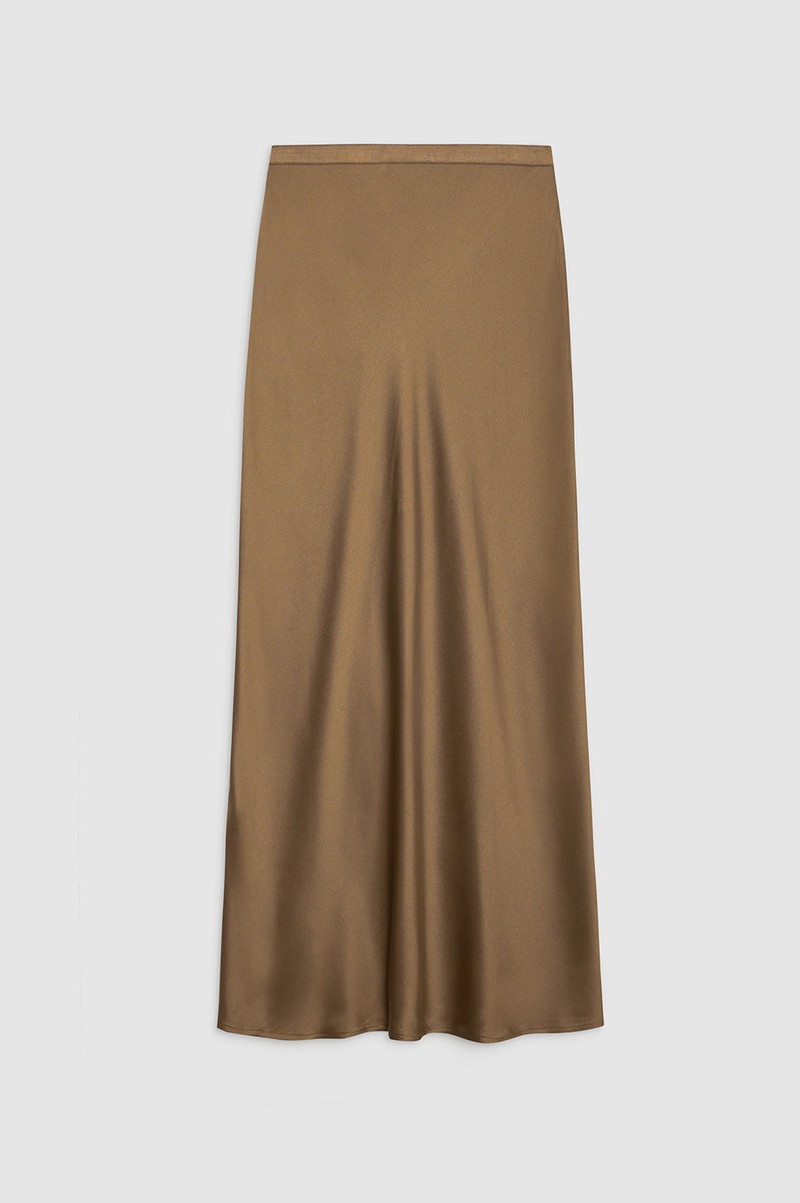 Bar Silk Skirt - Sepia - 1