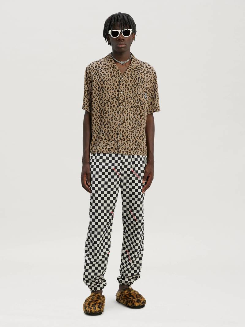 Palm Angels LEOPARD PRINT BOWLING SHIRT outlook