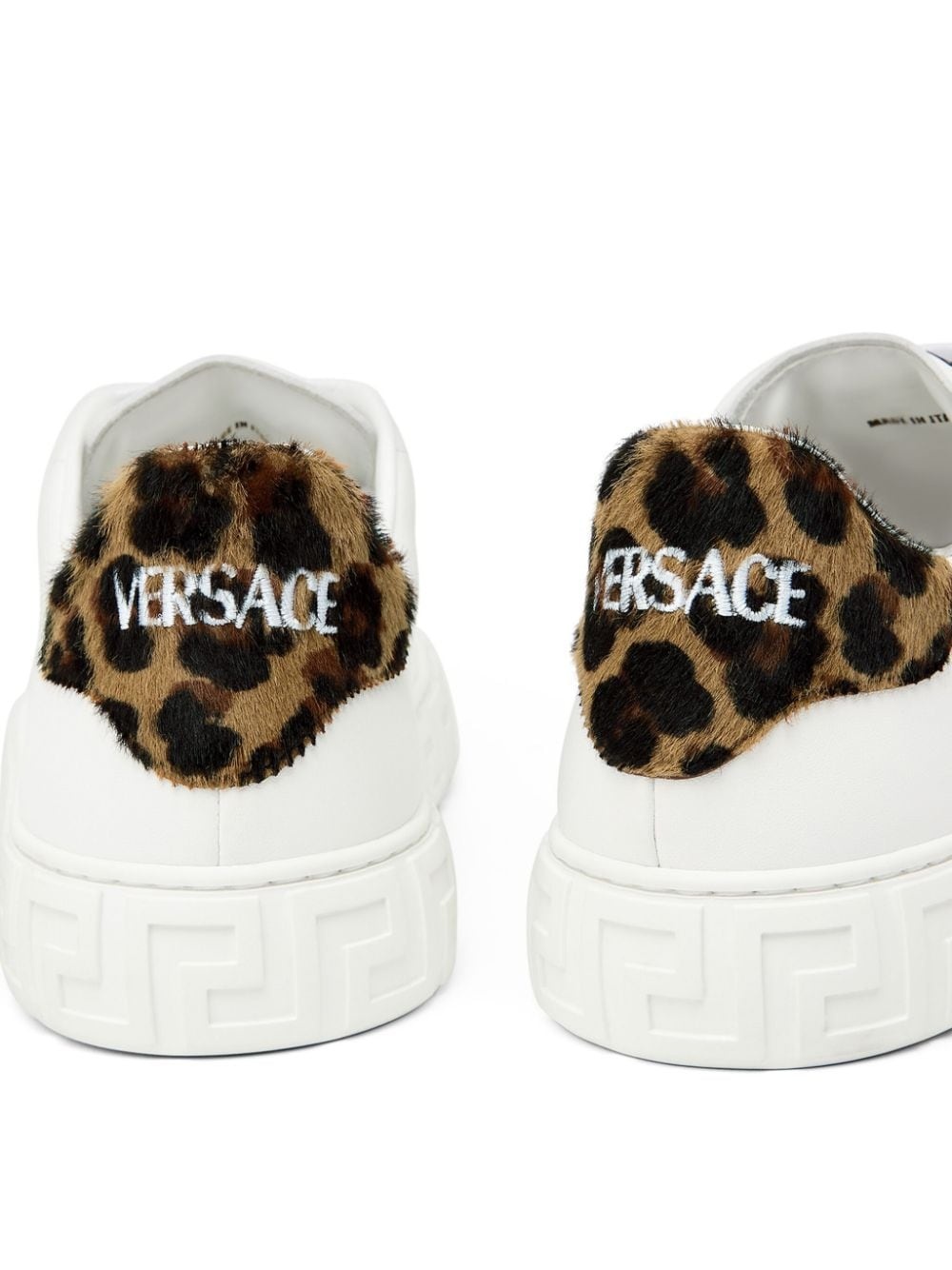 Greca leopard-embroidered sneakers - 5
