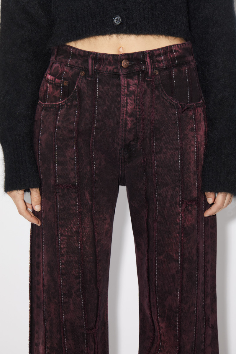 Loose fit jeans - 2021F - Black/wine red 5