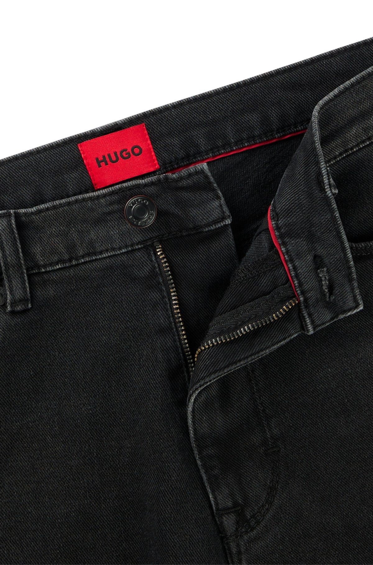 EXTRA-SLIM-FIT JEANS IN BLACK SOFT-TOUCH DENIM - 6