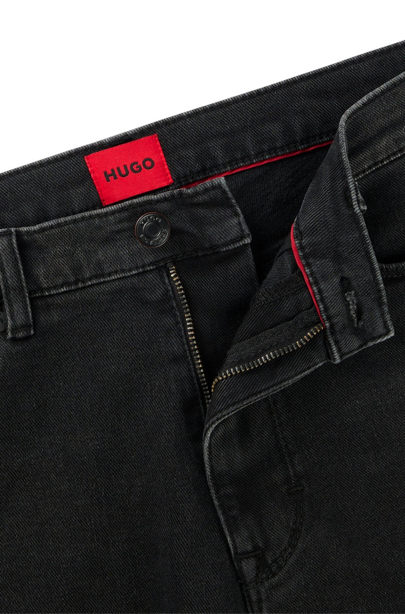 EXTRA-SLIM-FIT JEANS IN BLACK SOFT-TOUCH DENIM 6