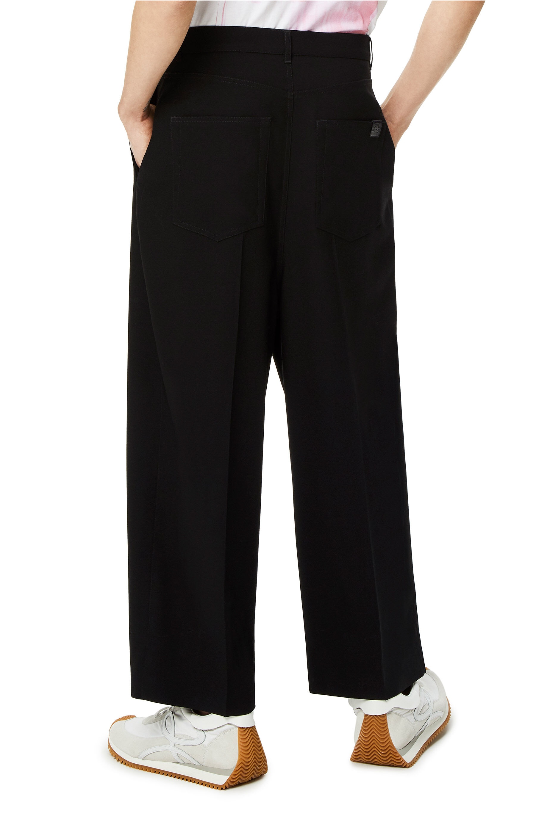 Single pleat trousers in wool - 4