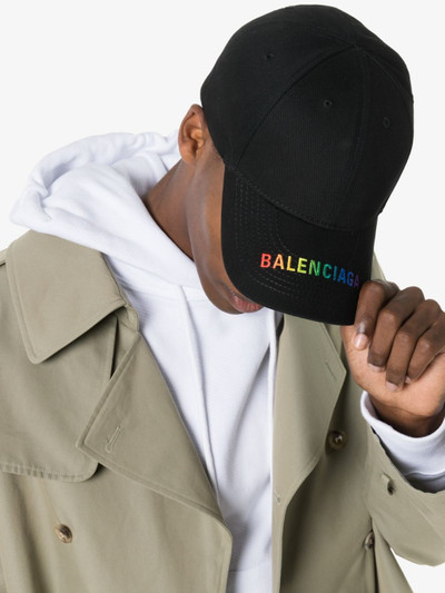 BALENCIAGA logo embroidered baseball cap outlook