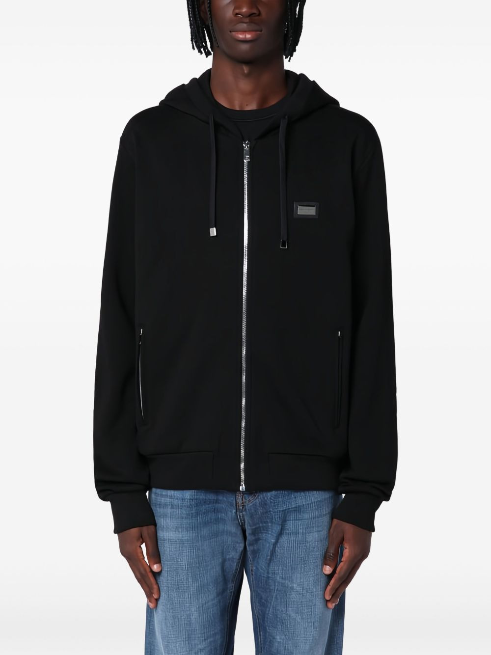 drawstring zip hoodie - 3