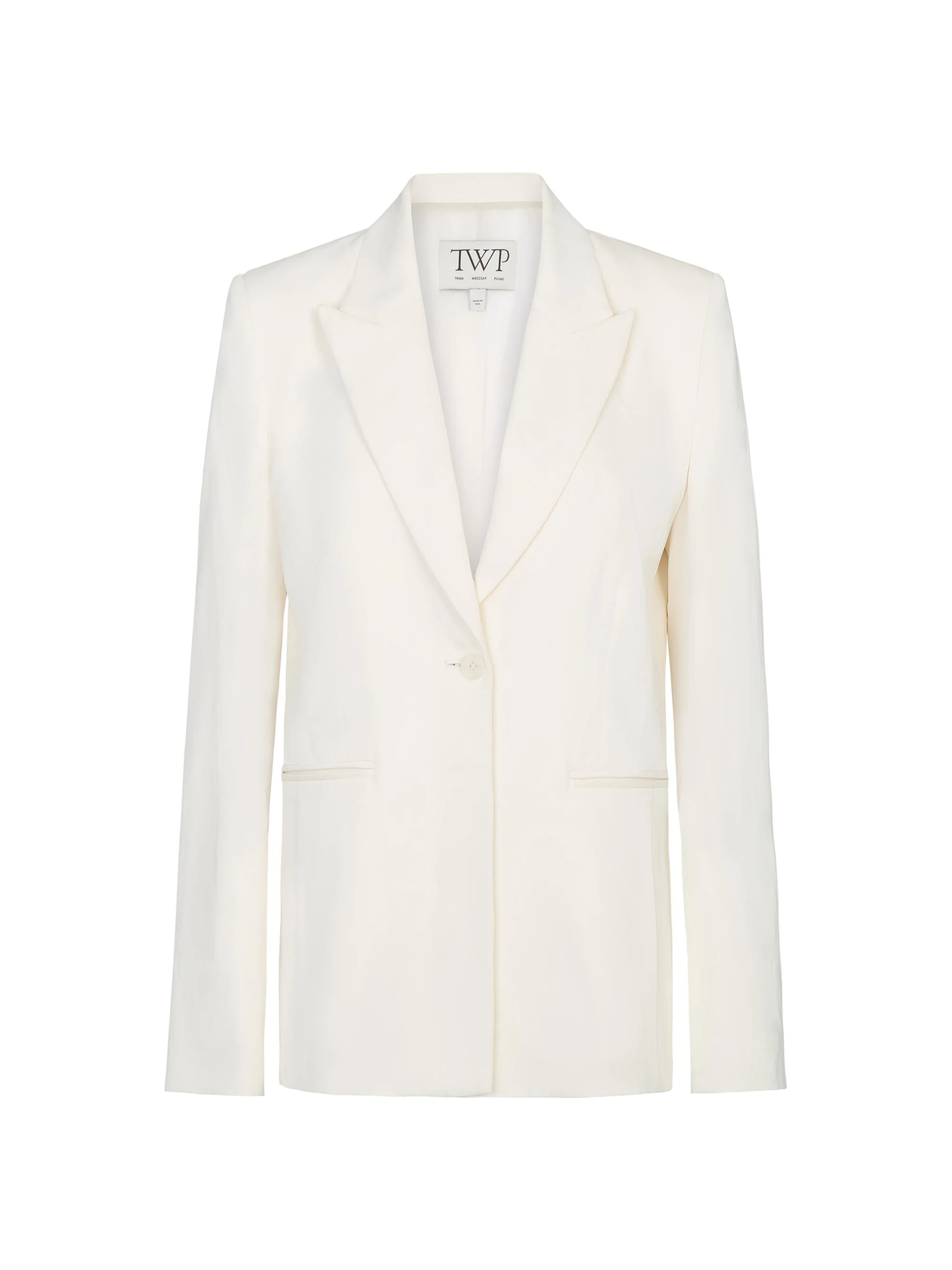 Women's Her Fit Linen-Blend Blazer - Bone - 1