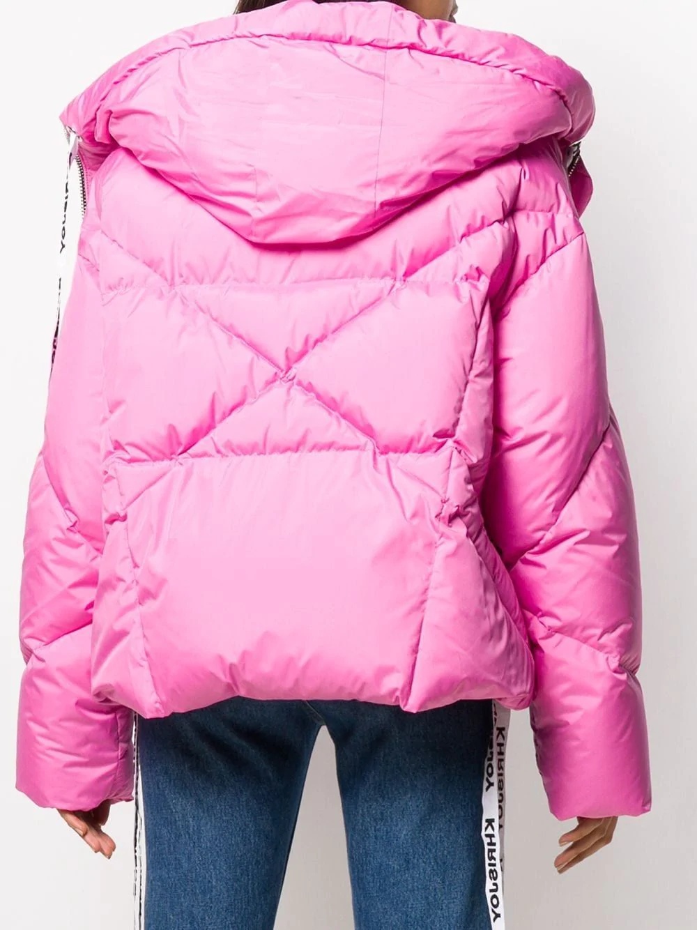 drawstring-hood puffer jacket - 4