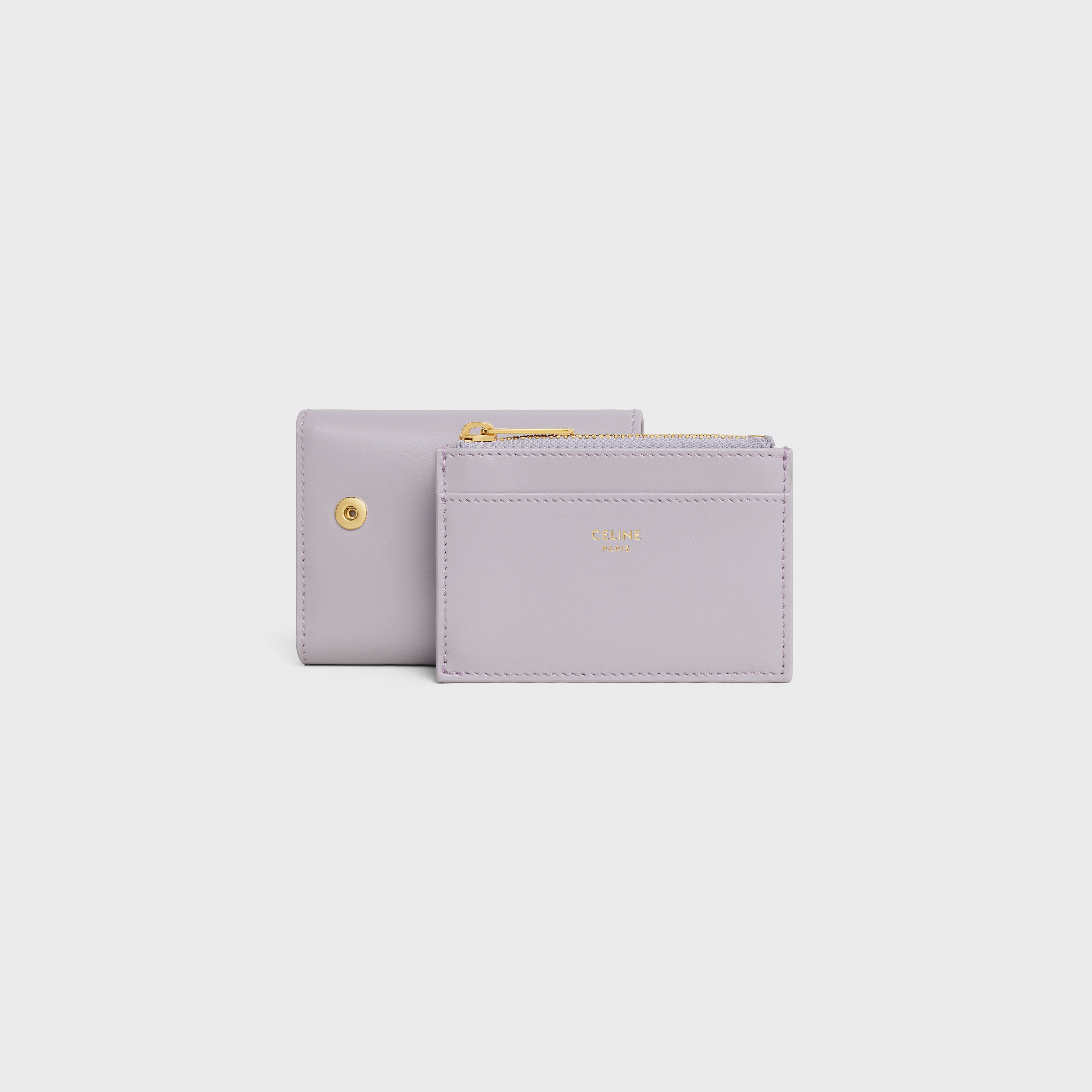 COMPACT WALLET WITH COIN TRIOMPHE in Shiny calfskin - 6
