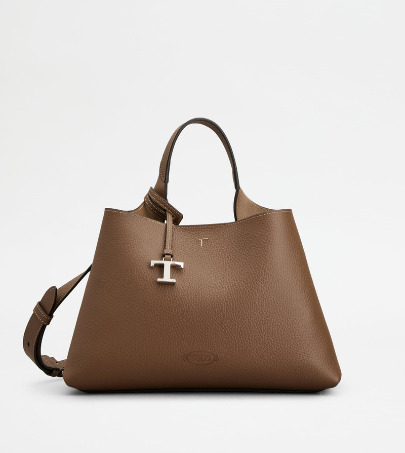 BAG IN LEATHER SMALL - BROWN 1