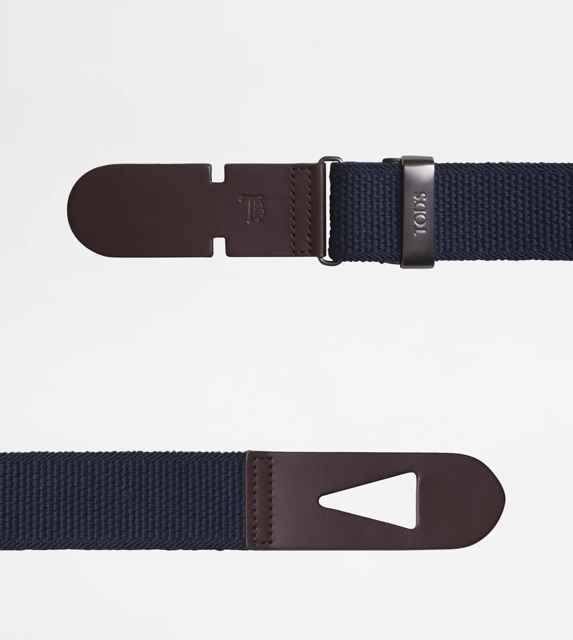 BELT IN CANVAS AND LEATHER - BLUE - 3