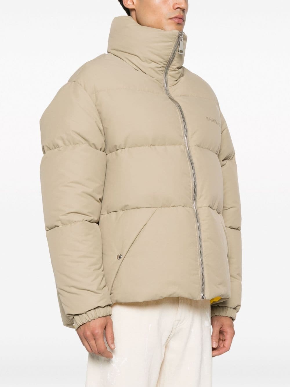 logo-print padded jacket - 6