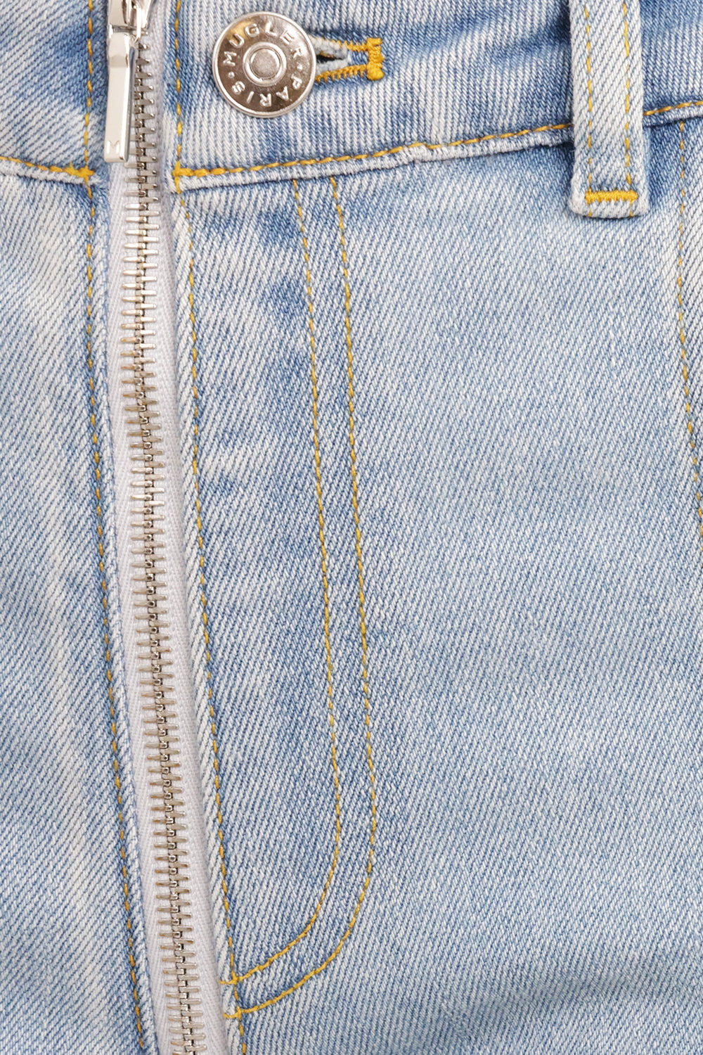 FRONT ZIP DETAIL PANTS | LIGHT BLUE - 4