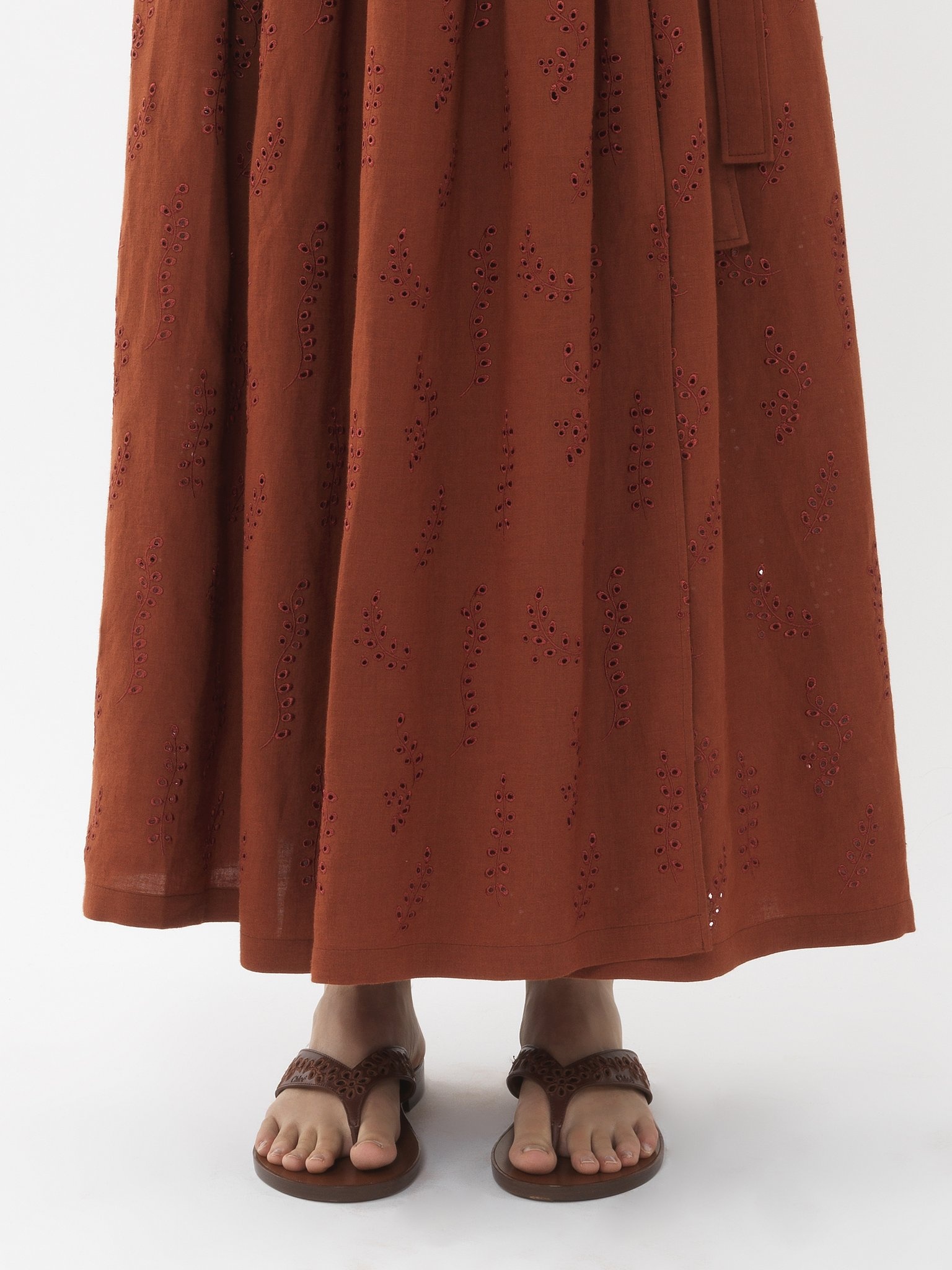 CHLOÉ X ERES PALOMA LONG WRAP SKIRT - 5