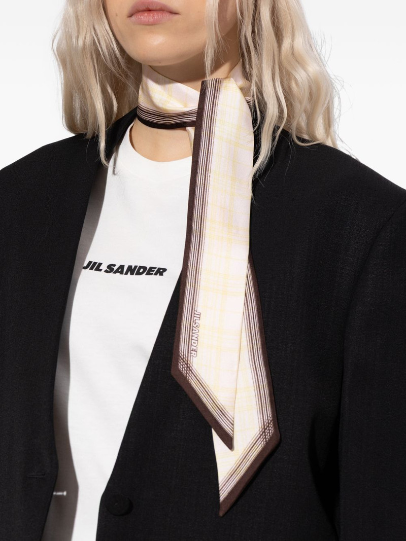 Jil Sander plaid-patter silk scarf outlook