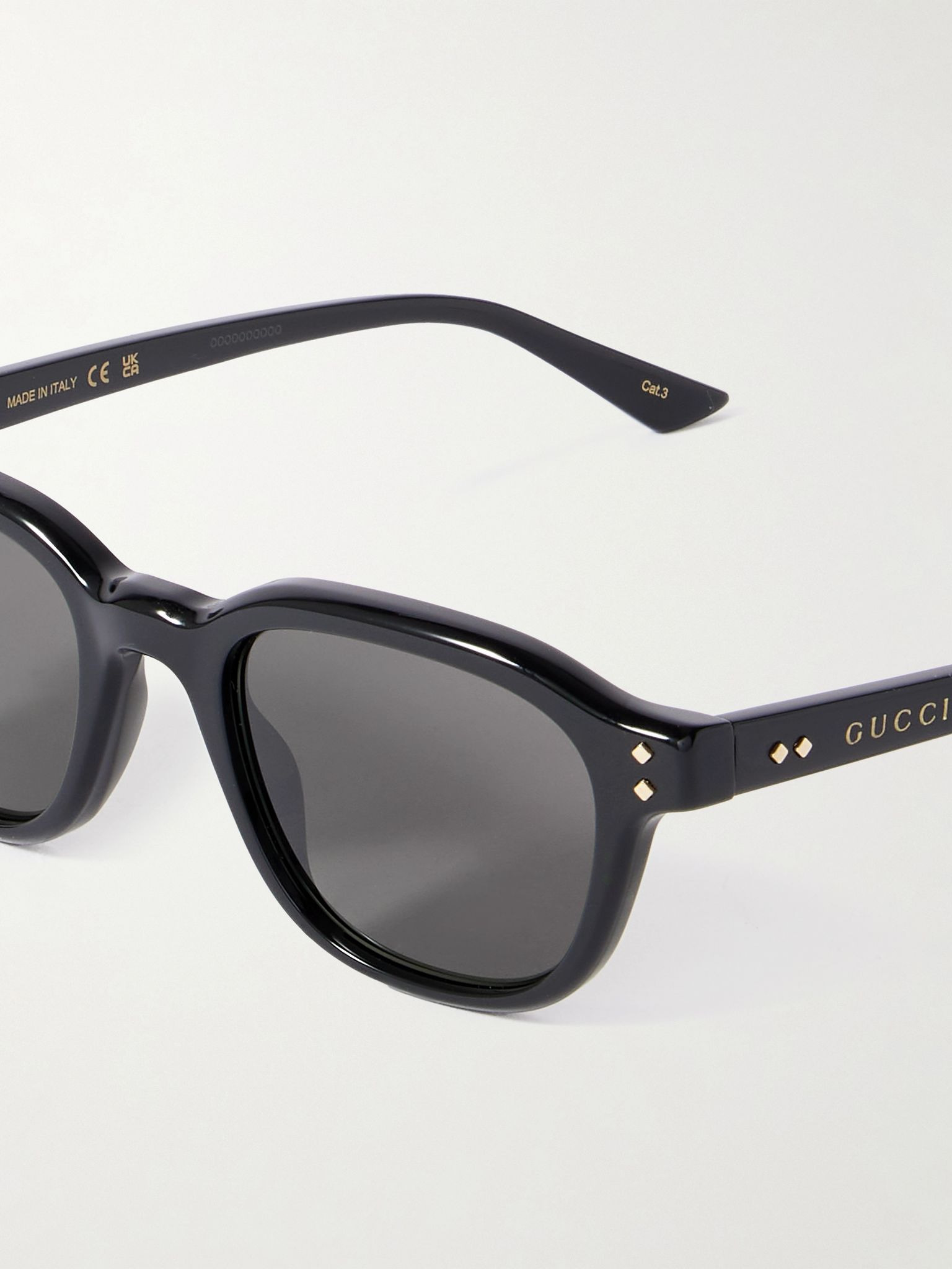 D-Frame Recycled-Acetate Sunglasses Black - 3