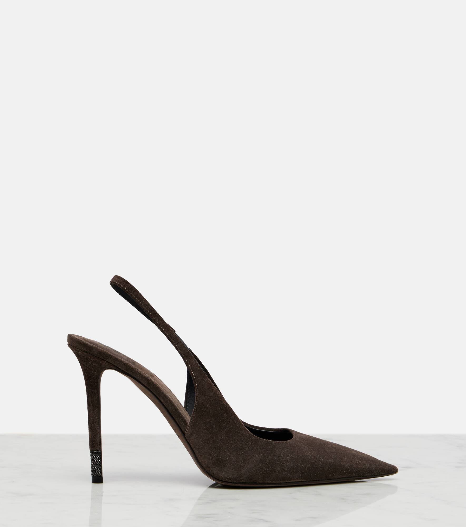 Monili suede slingback pumps - 4