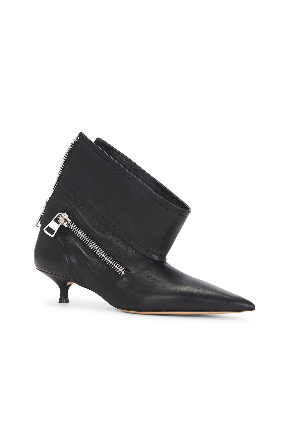 Biker Kitten Heel Boot Black - 2