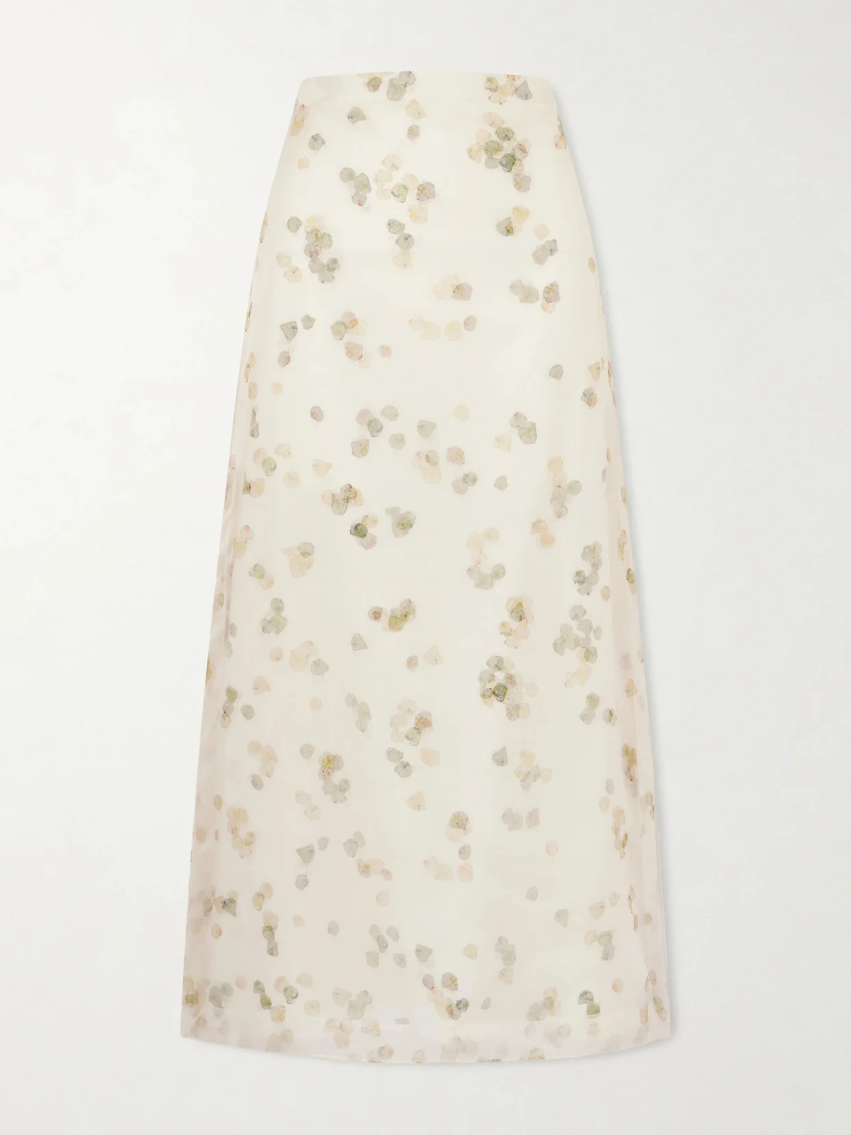 Linnie Printed Cotton-blend Organza Maxi Skirt - 1