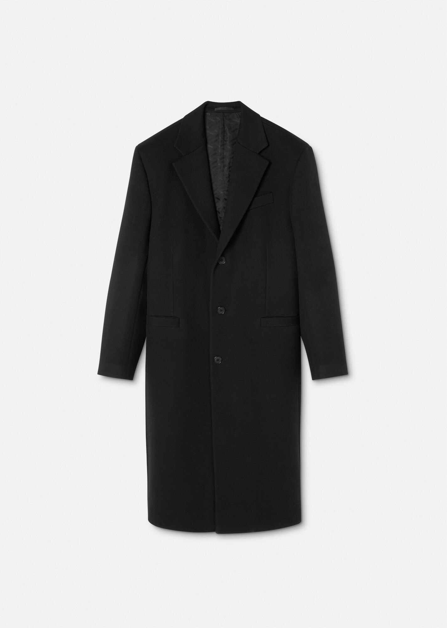 Single-Breasted Wool Coat - 1