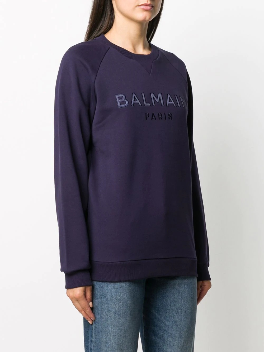 logo-embroidered raglan sweatshirt - 3