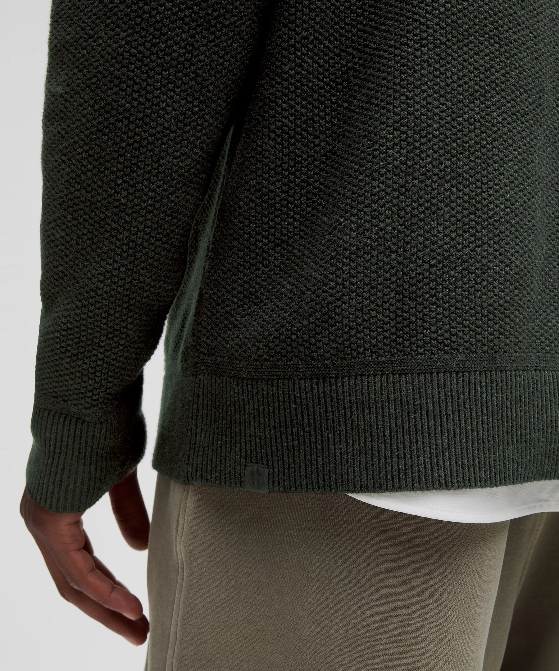 Textured Knit Crewneck Sweater - 5
