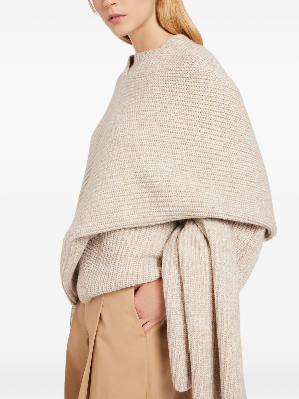 asymmetrical wrap sweater - 4