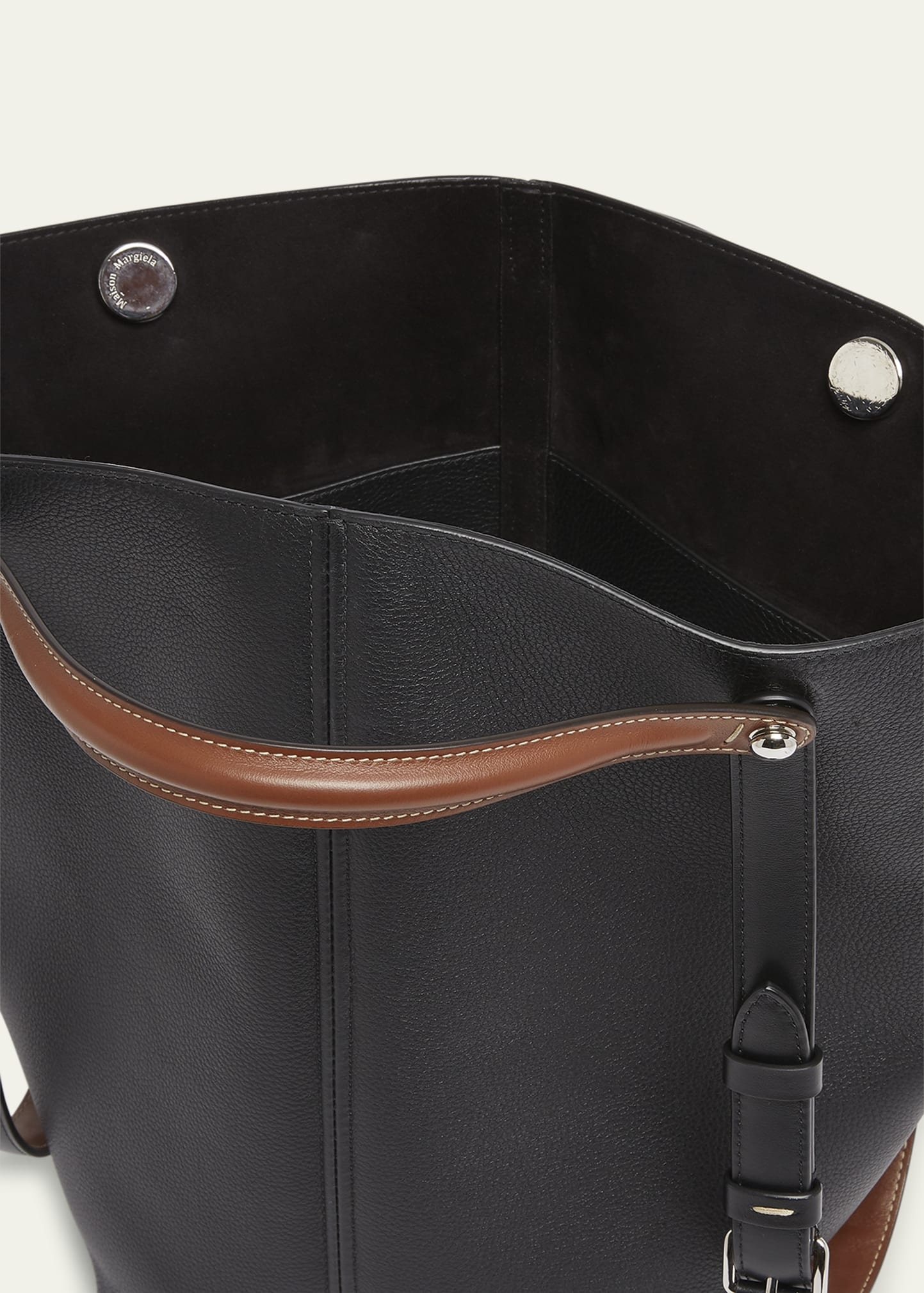 Medium Leather Shopper Tote Bag - 4