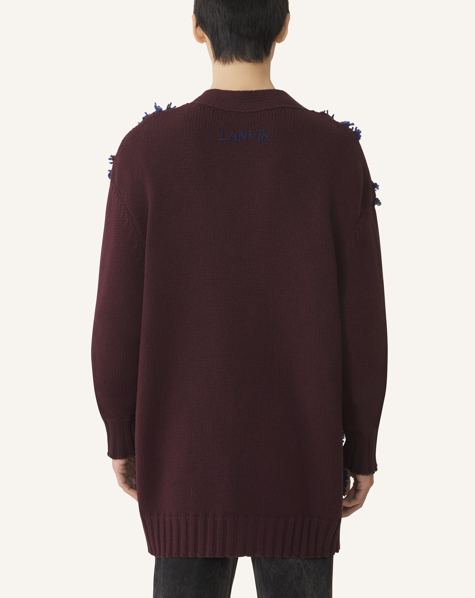OVERSIZED JACQUARD CARDIGAN - 4