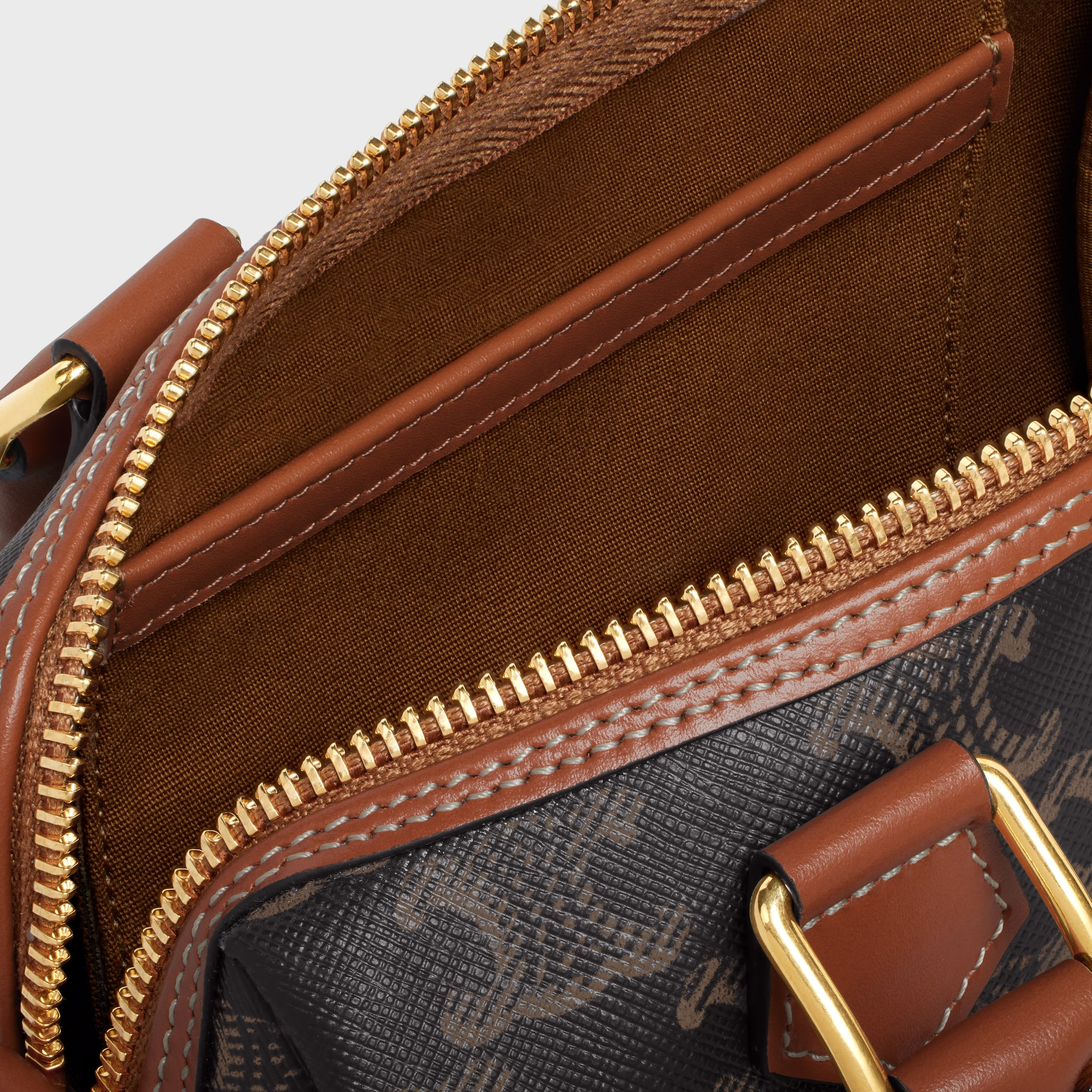SMALL BOSTON CUIR TRIOMPHE in Triomphe Canvas and calfskin - 5