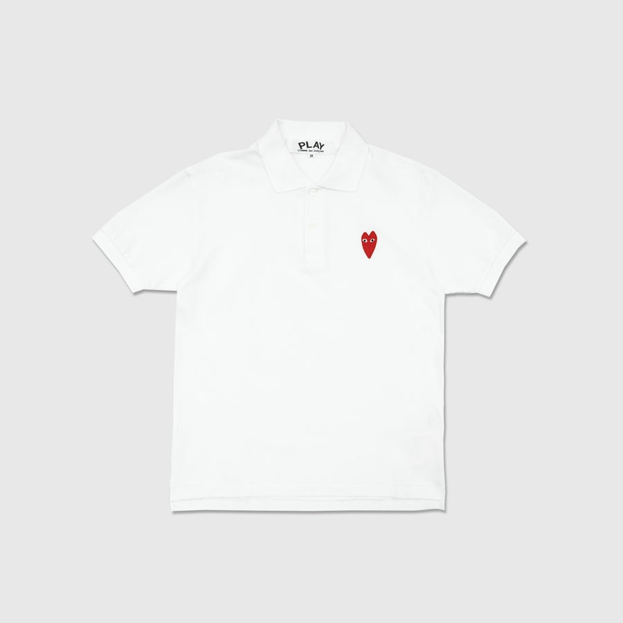 POLO SHIRT LONG RED HEART - WHITE - 1