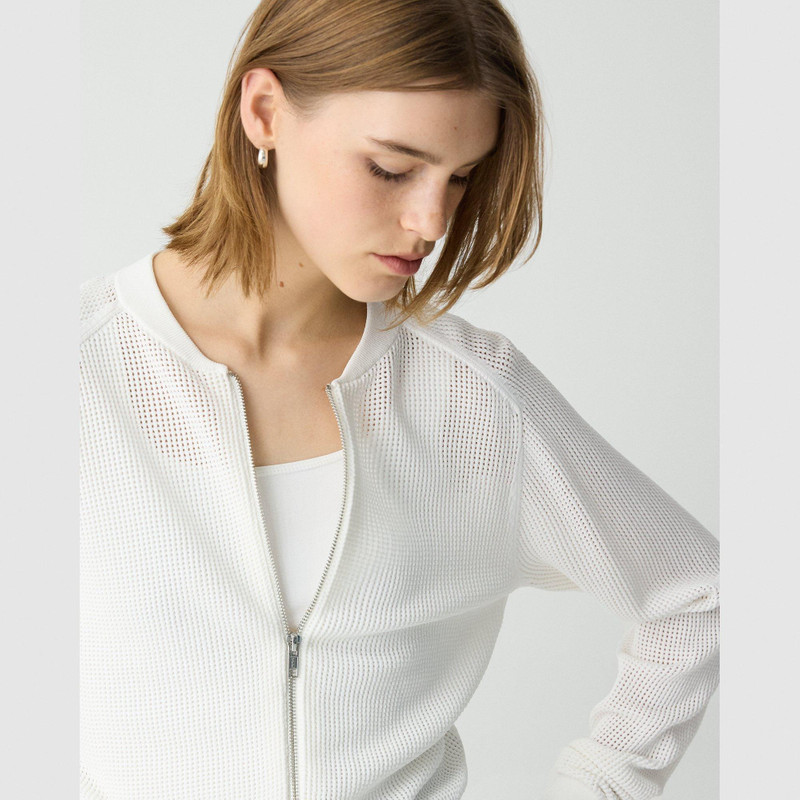 Bomber Jacket in Crepe Knit 5