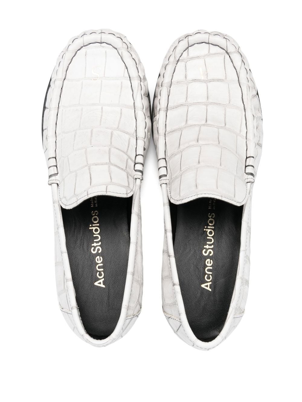 block-heel leather loafers - 4