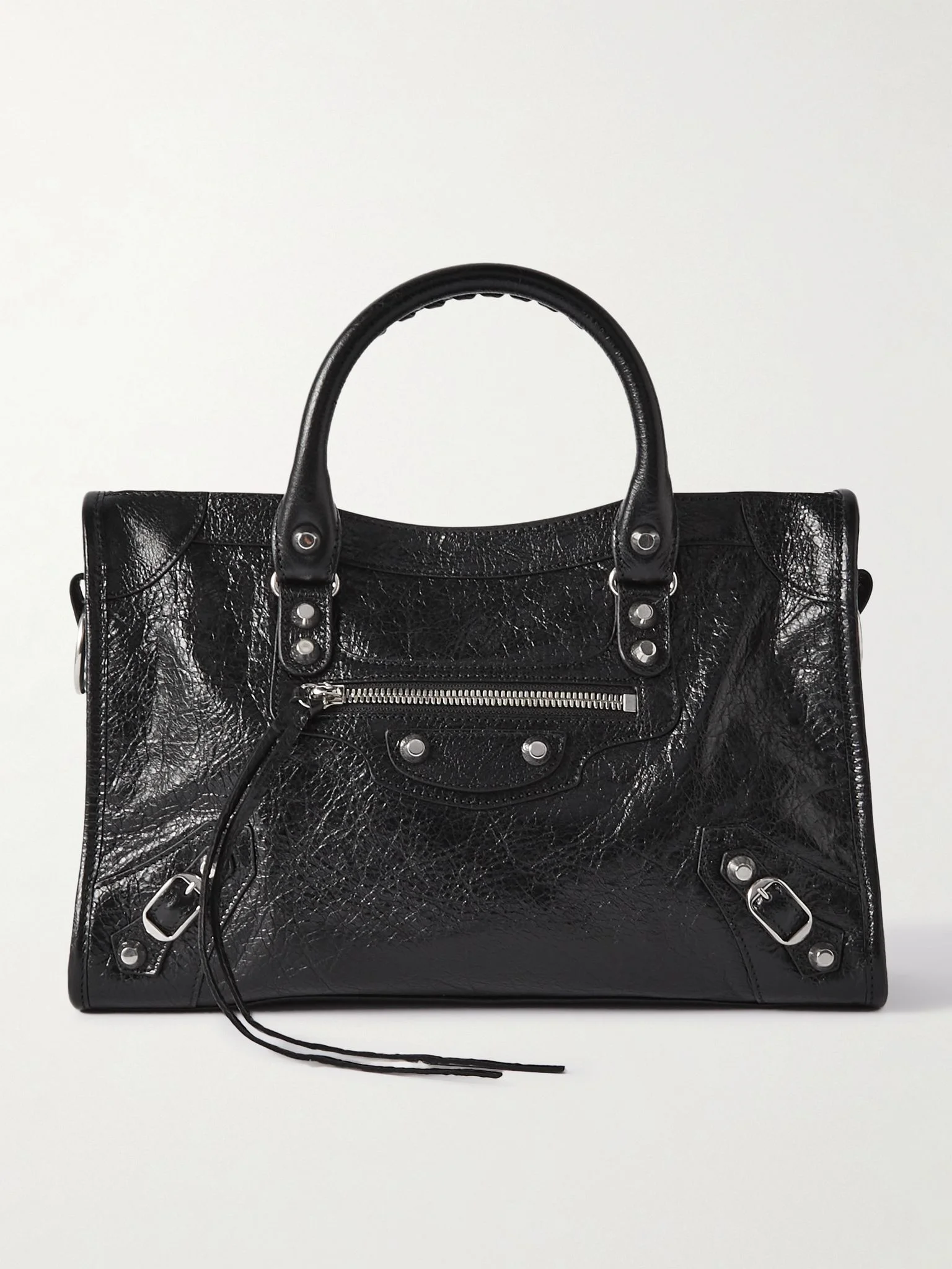 Le City small textured-leather tote Black - 1