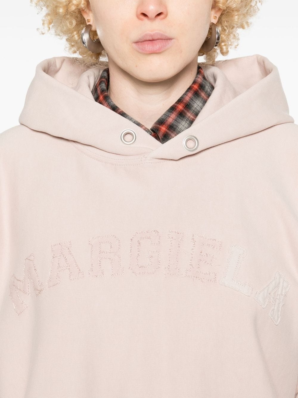 logo cotton hoodie - 5