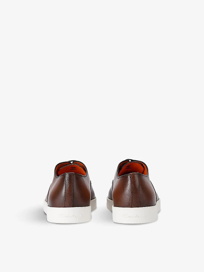 Santoni Atlantis leather low-top Oxford shoes outlook